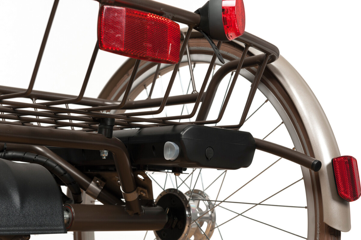 E-tricycle - detail batterybox - rearview E-tricycle - detail batterybox - rearview